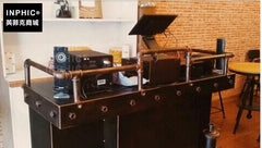 INPHIC-美式復古做舊收銀台酒吧咖啡廳餐廳收銀台個性迎賓台前臺