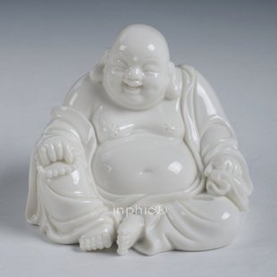 INPHIC-佛像 德化陶瓷裝飾品工藝品 4吋提珠彌勒佛陶瓷佛像