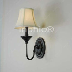 INPHIC-美式鄉材 北歐現代簡約 客廳走道臥室床頭單頭鐵藝彎管布罩壁燈