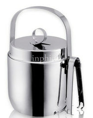 INPHIC-加厚優質不鏽鋼蝴蝶冰粒桶 雙層帶手提保溫冰桶 亮光砂光KTV冰桶