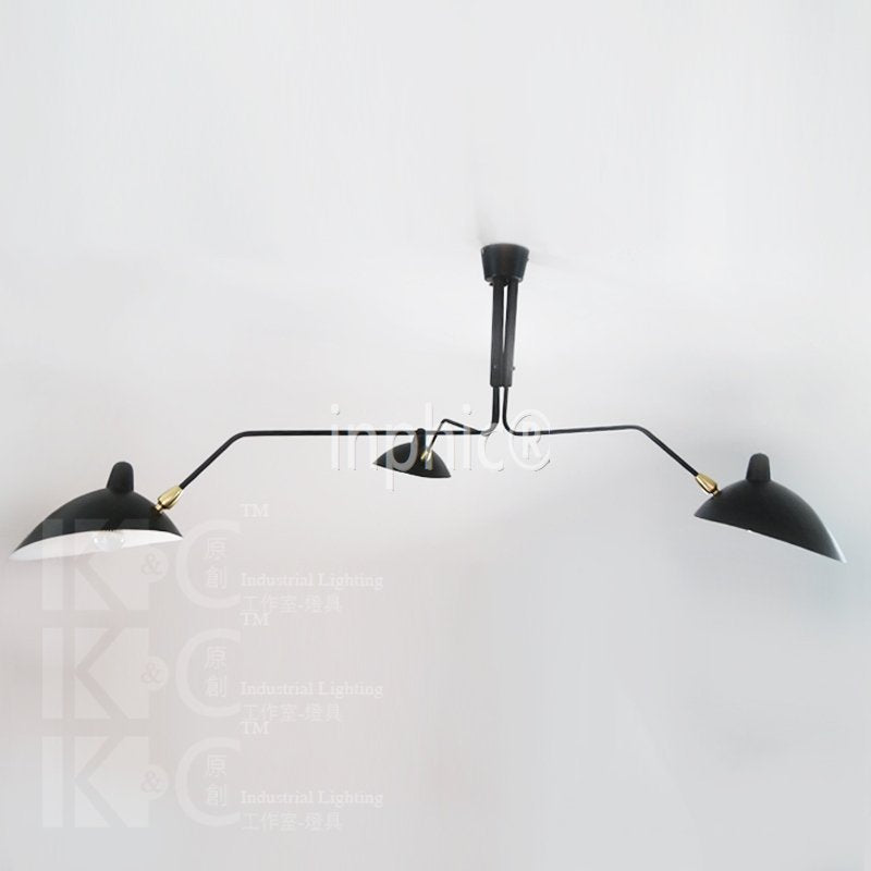 INPHIC-秒殺張牙舞爪 吸頂燈三頭loft鐵藝北歐美式餐廳客廳現代燈