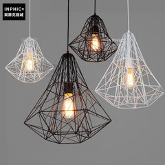 INPHIC-復古鐵藝鑽石鳥籠吊燈美式鄉村飯莊餐廳咖啡廳酒吧臺組合鳥巢吊燈 A款