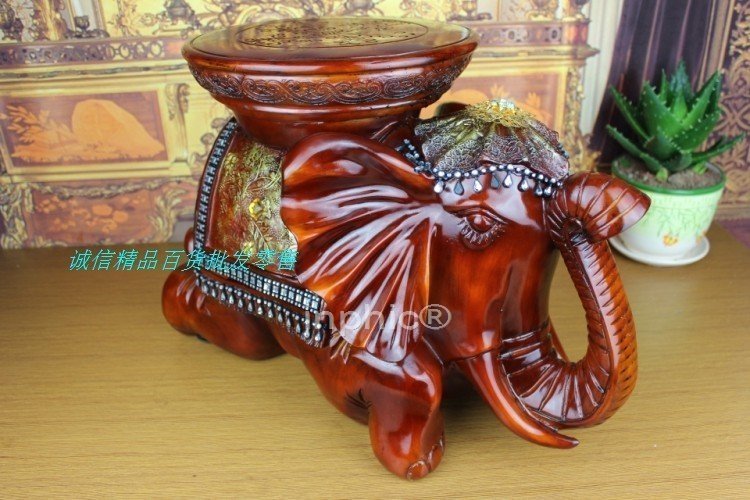 INPHIC-開運 樹脂工藝品大象凳子換鞋凳子桌子擺飾仿真動物擺設店鋪