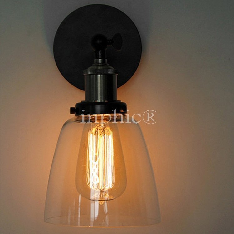 INPHIC-復古工業懷舊風格 鐘型玻璃壁燈
