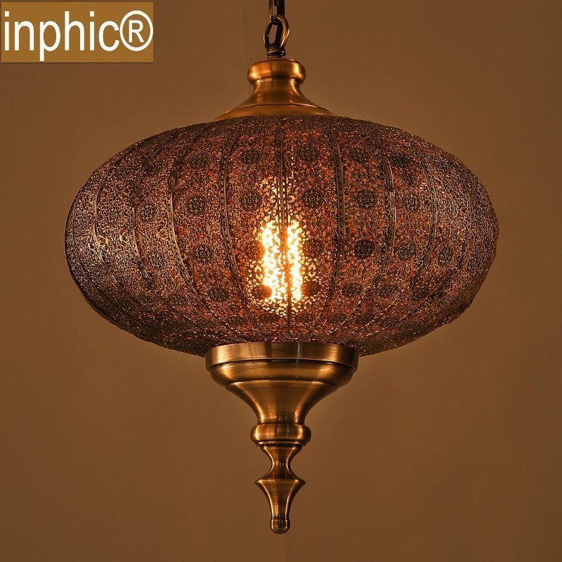 INPHIC-北歐復古餐廳美式吊燈 東方印度東南亞巴連弗邑金屬燈具燈籠吊燈 小款