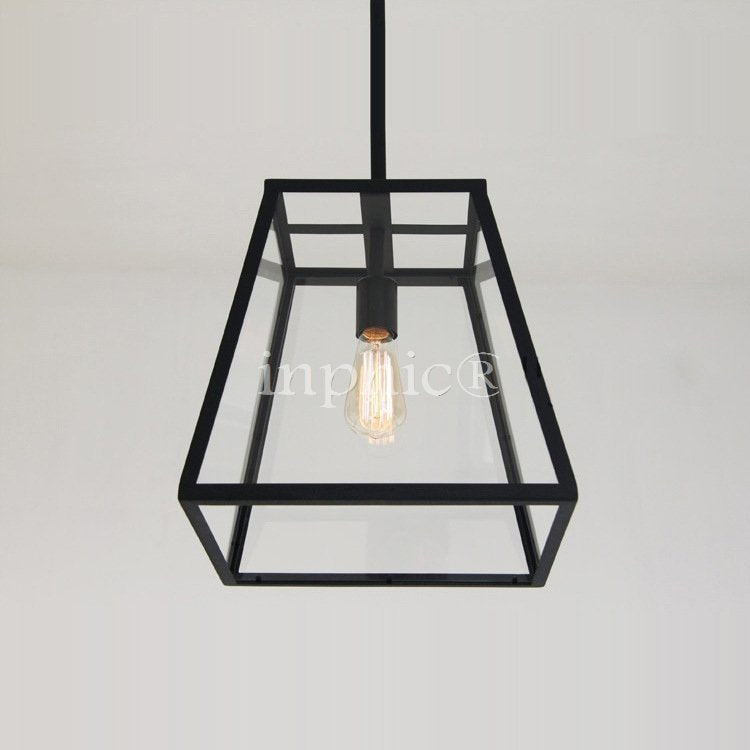 INPHIC-設計師款極致簡約復古美式客廳鄉村風格單櫥窗吊燈