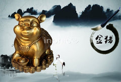 INPHIC-開運 開光精品純銅豬擺件大型招財納福豬家居裝飾工藝品擺設