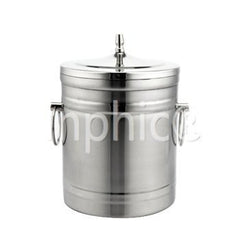 INPHIC-2.0升 雙層不鏽鋼帶蓋保鮮冰桶 酒桶 雙層保溫 手提冰粒桶