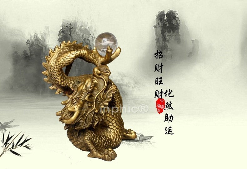 INPHIC-開運 精品開光純銅龍擺件家居裝飾品工藝品辦公室生肖擺設