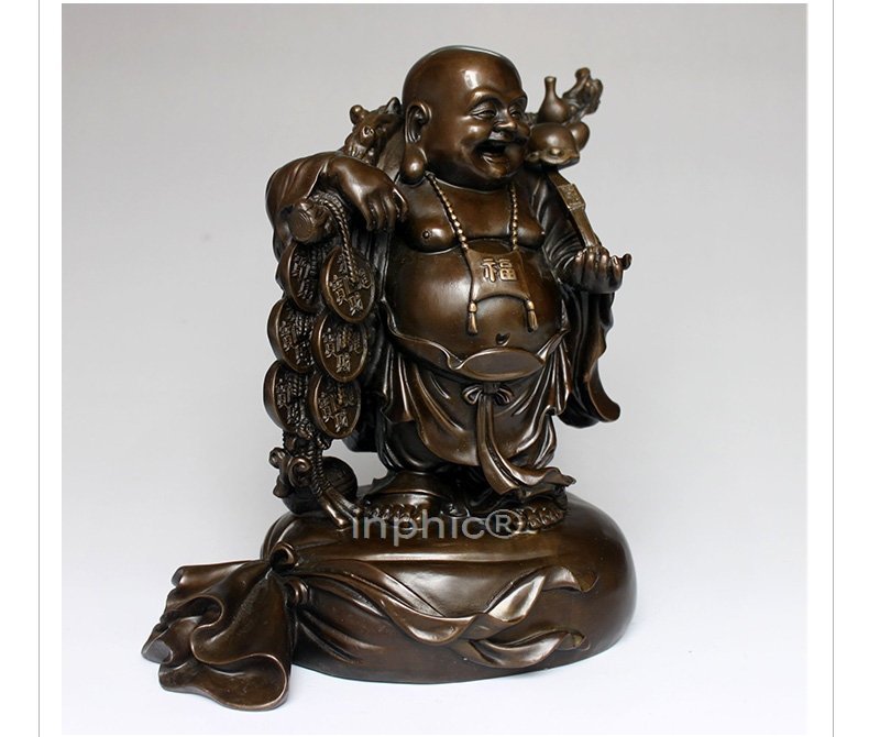 INPHIC-宗教 開光純銅大型彌勒佛擺件 布袋佛仿古創意家居裝飾工藝品禮品
