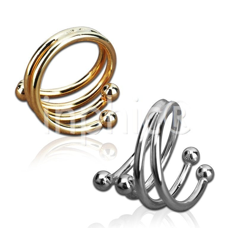 INPHIC-四珠彈弓螺旋餐巾扣 口巾環西餐扣餐扣 餐巾圈餐巾環酒店宴會7#8# 金