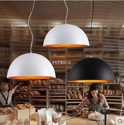 INPHIC-現代簡約餐吊燈米蘭設計系列餐廳吧臺大款螺紋吊燈 50cm外內金