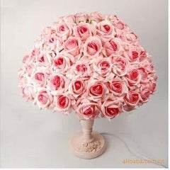 INPHIC-田園風格粉色玫瑰花苞創意檯燈裝飾檯燈床頭燈新婚禮物