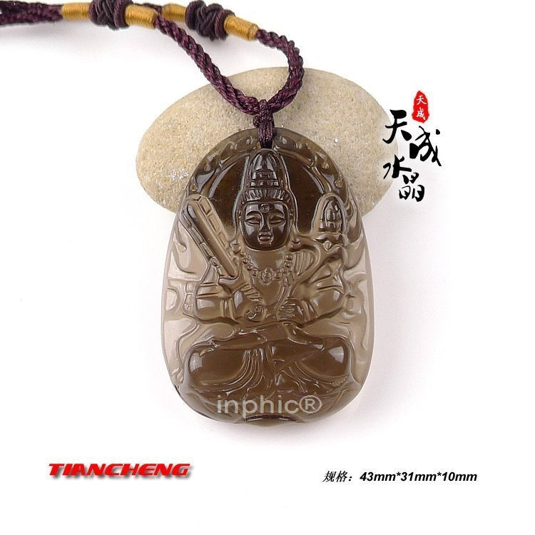 INPHIC-天然水晶 生肖虎牛吉祥物 冰種黑曜石守護神 虛空藏菩薩 本命佛