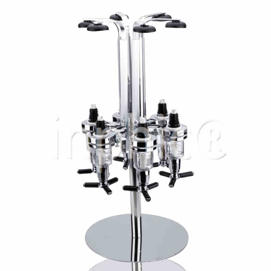 INPHIC-6頭旋轉酒架 倒酒架 紅酒白酒分酒器 立式酒架 創意酒架