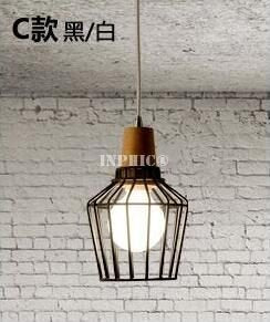 INPHIC-北歐創意個性吧臺藝術咖啡廳餐廳鐵藝吊燈LOFT工業復古網狀吊燈 C款