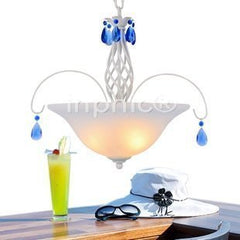 INPHIC-歐式吊燈6客廳led簡約地中海藍色水晶燈具臥室餐廳燈飾