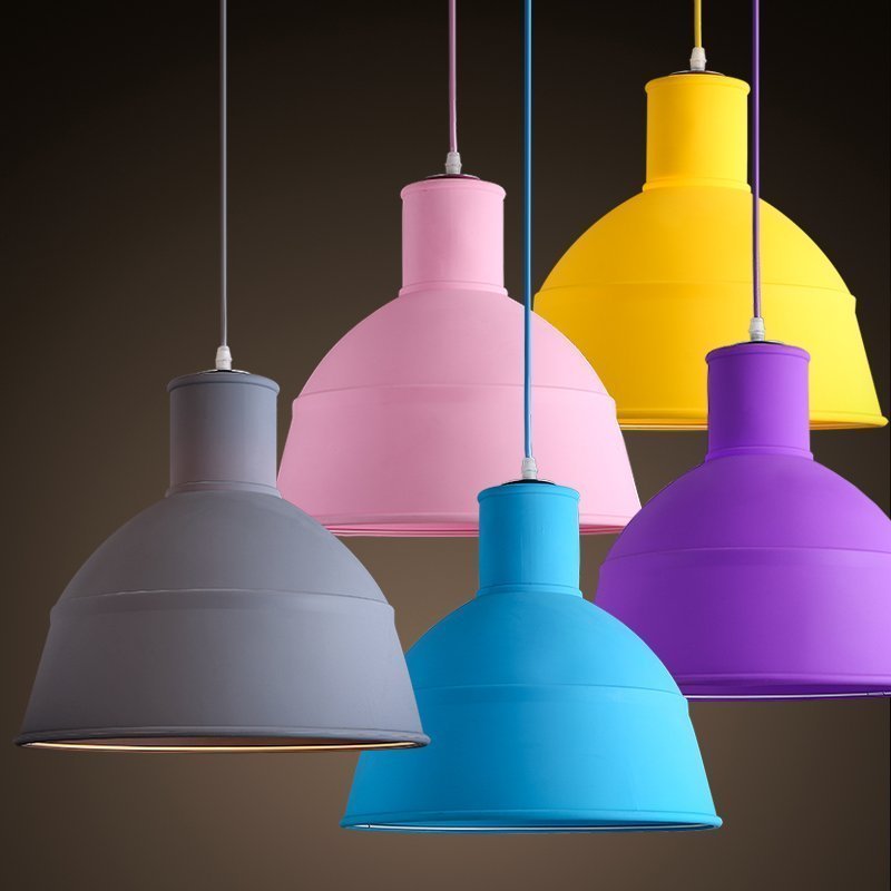 INPHIC-北歐簡約兒童臥室吊燈餐廳燈臥室吧臺吊燈單頭燈罩彩虹吊燈