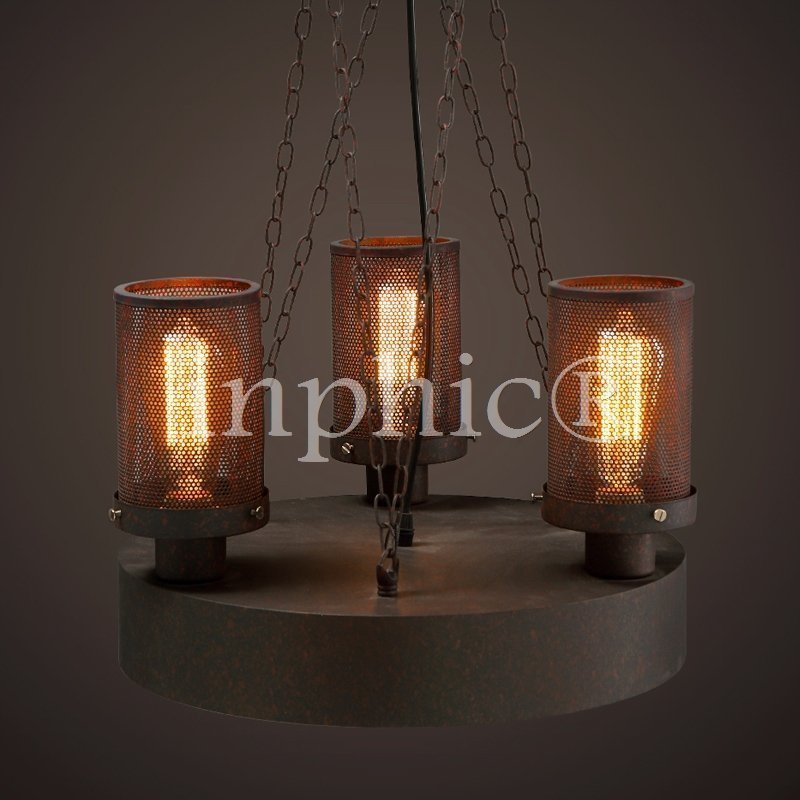 INPHIC-工業風復古吊燈咖啡廳酒吧燈餐廳燈客廳創意燈具美式鐵藝吊燈
