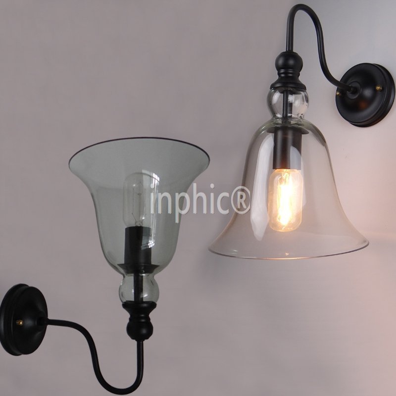 INPHIC-北歐 後現代鐵藝倉庫工業復古酒吧走道愛迪生玻璃喇叭庭院吊燈