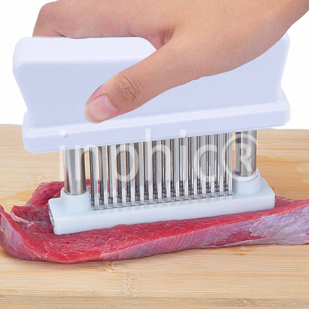 INPHIC-凹柄款松肉斷筋刀牛筋刀嫩肉器肉針鋒利48齒48針插松肉器肉錘