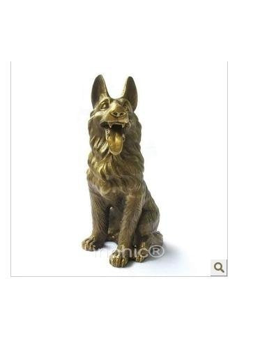 INPHIC-宗教 開光銅狗擺件 銅工藝品狗 銅狼狗招財銅坐狗 純銅生肖狗裝飾擺設