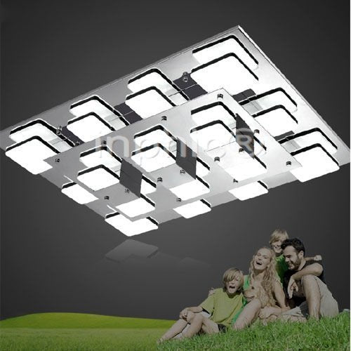 INPHIC-LED吸頂燈燈具客廳燈現代簡約餐廳書房燈長方形燈飾不鏽鋼