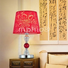 INPHIC-現代簡約布藝紅色水晶檯燈書房燈具臥室燈