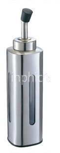 INPHIC-不鏽鋼豎窗彎嘴油瓶(可視油量) 油壺 廚房用品 調料瓶 廚房工具 圓形