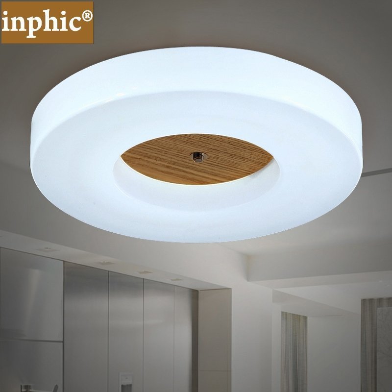 INPHIC-溫馨浪漫主臥室燈實木led吸頂燈廚房門廳衛生間陽台田園調光變色 中款