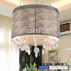 INPHIC-不鏽鋼水晶吊燈時尚餐廳客廳燈