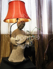 INPHIC-現代中式 燈具 新古典 復古 裝飾客廳書房 檯燈 樂女俑