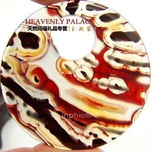 INPHIC-宗教 瑪瑙原石觀賞石 天然花紋 手把玩件精品藏品 平安扣