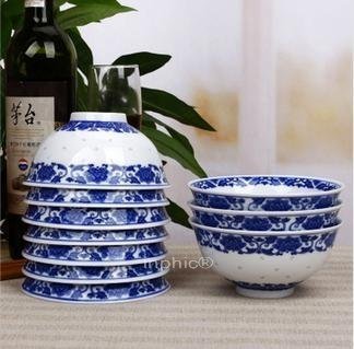 INPHIC-創意家居景德鎮陶瓷餐具骨瓷碗米飯碗爐碗套裝青花玲瓏