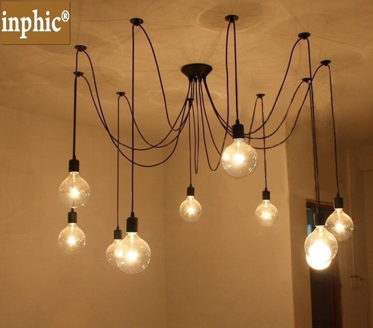 INPHIC-北歐美式鄉村 吸頂燈 工業復古燈泡吊燈客廳臥室個性創意燈具藝術 10頭