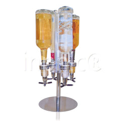 INPHIC-4頭旋轉倒酒架 倒酒架 紅酒白酒分酒器 立式酒架 創意酒架