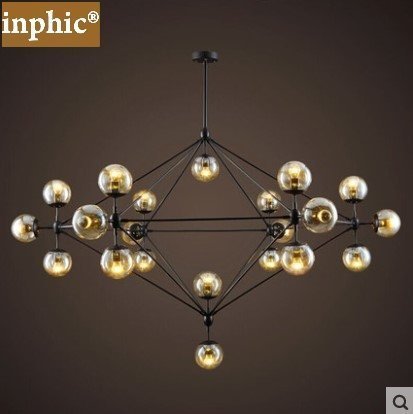 INPHIC-簡約創意個性吊燈北歐藝術吊燈復古工業餐廳客廳服裝店燈具魔豆燈 21頭大款