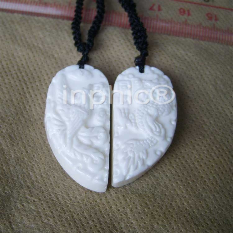 INPHIC-馬獅麟天然硨磲墜子 硨磲吊牌 白硨磲永結同心龍鳳對項鏈手吊墜