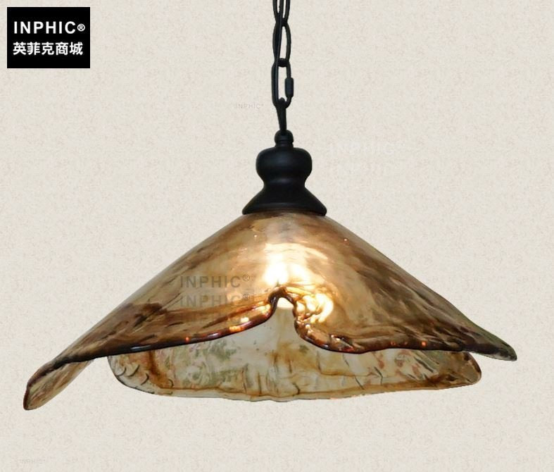 INPHIC-復古懷舊水晶裙邊吊燈 LOFT北歐特色工業 創意琥珀吊燈