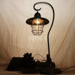 INPHIC-loft美式咖啡廳復古工業臥室 檯燈設計鐵藝檯燈學習taideng