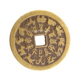 INPHIC-宗教 6公分純銅十二生肖八卦古幣銅錢鎮宅招財避邪化煞