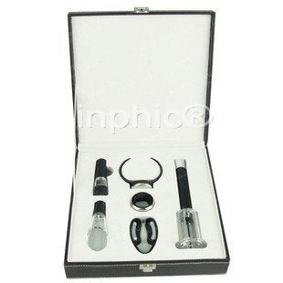 INPHIC-紅酒醒酒器 開瓶器 真空酒塞 割紙器 溫度計禮盒套裝