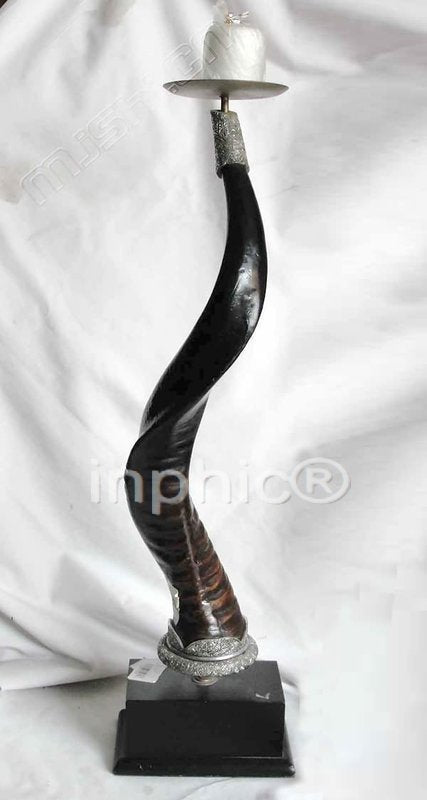 INPHIC-歐式客廳裝飾擺飾 飾品 泰國田園家居 對羚羊角燭臺