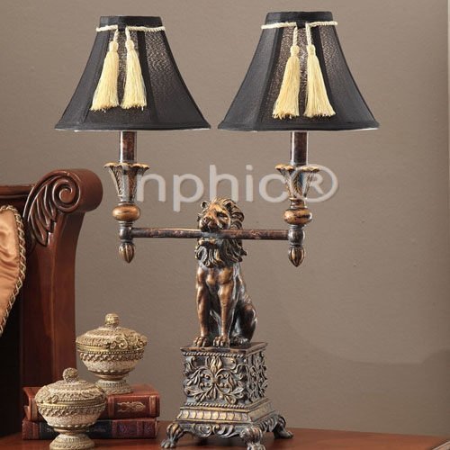 INPHIC-創意獅子歐式檯燈 美式奢華復古客廳書房臥室燈具