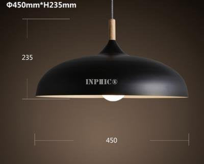 INPHIC-復古創意餐廳吊燈美式個性鐵藝咖啡廳火鍋店鍋蓋北歐木藝吧臺吊燈 02