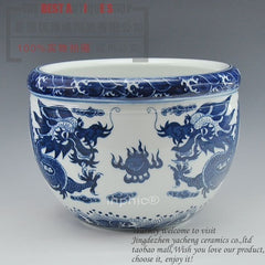 INPHIC-景德鎮陶瓷器 青花生態時尚 龍珠缸魚缸水族箱 工藝品 復古 擺設