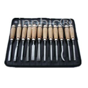 INPHIC-商用 營業 木工12件套雕刻工具 刻花鑿 雕刻鑿 木工鑿 雕花鑿 雕刻