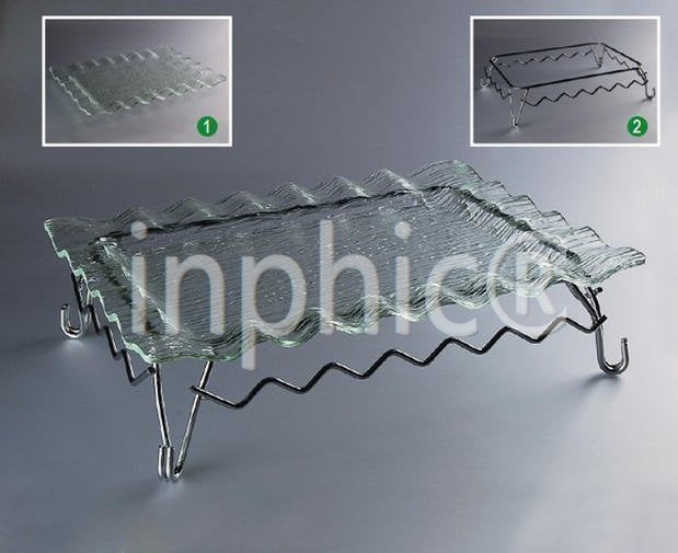 INPHIC-壓克力長方形波浪邊盤 有機玻璃水果盤 點心盤 糕點盤 小款