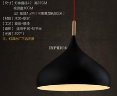 INPHIC-復古創意餐廳吊燈美式個性鐵藝咖啡廳火鍋店鍋蓋北歐木藝吧臺吊燈 08