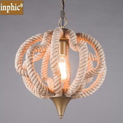 INPHIC-美式鄉村麻繩吊燈 復古創意吊燈 吧臺服裝店餐廳客廳裝飾個性吊燈